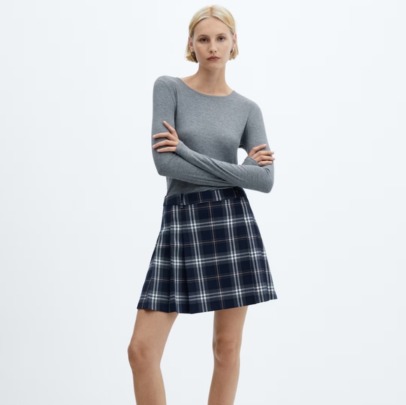 Mango Pleated Mini Skirt - Picture 1 of 11